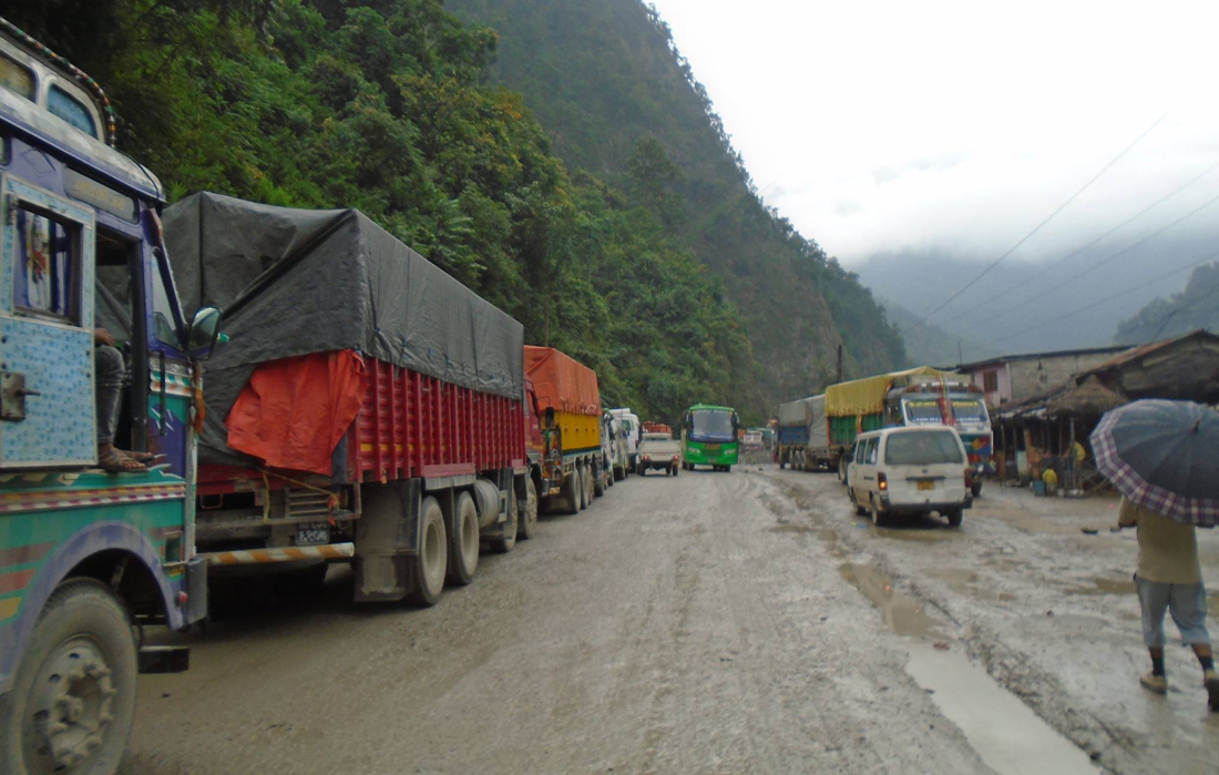 Vehicular movement resumes in Mugling-Narayanghat road section